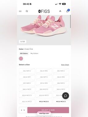Figs New Balance Women's Chalk Pink Running Shoes